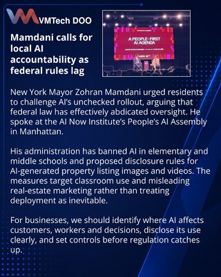 Mamdani presses cities to set accountability rules for AI