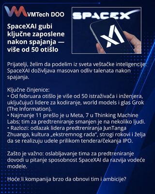 SpaceXAI теряет ключевых сотрудников после слияния — более 50 ушли