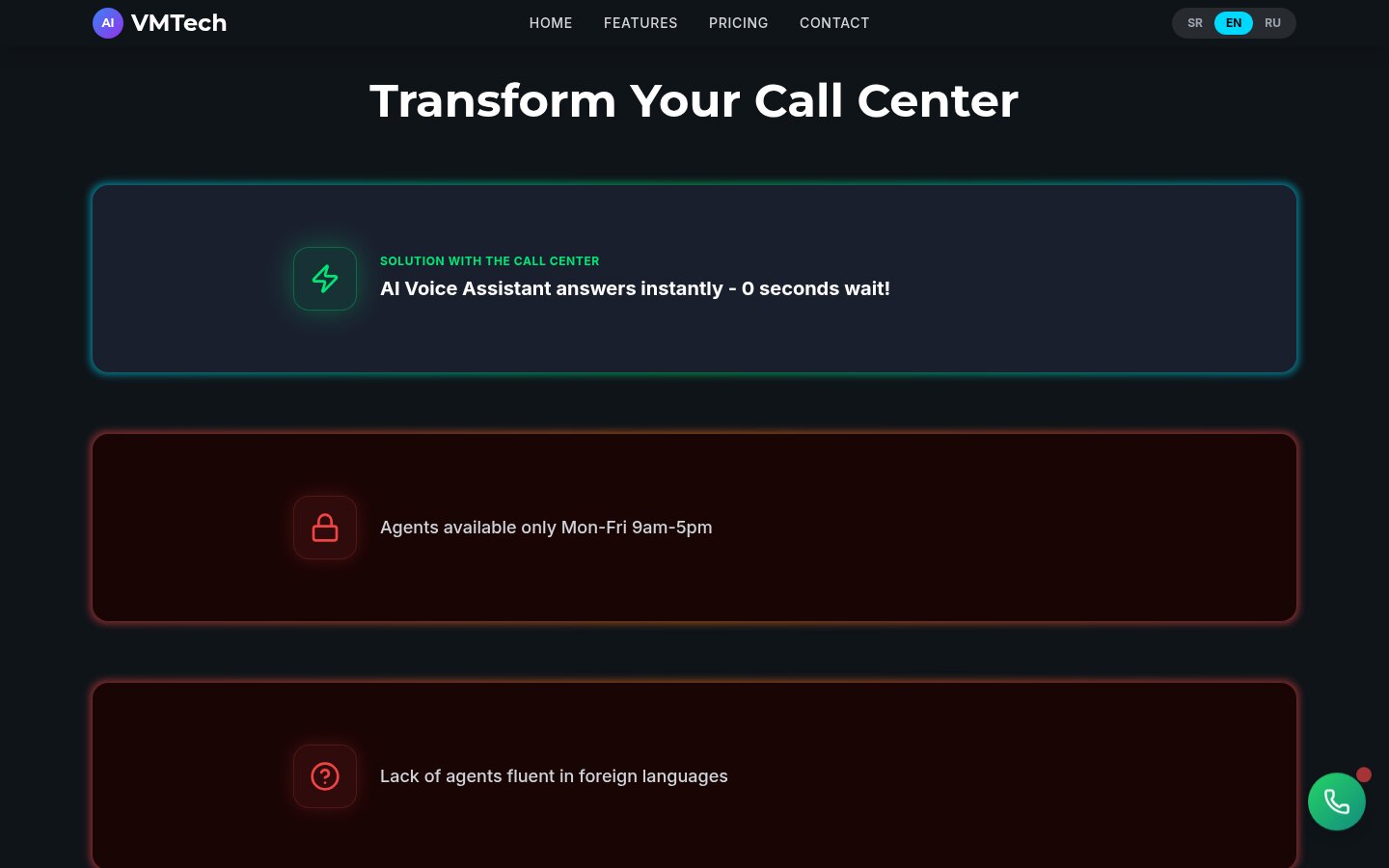 AI Call Center 24/7 — call automation