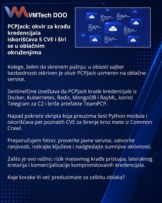 PCPJack: okvir za krađu kredencijala iskorišćava 5 CVE i širi se u oblačnim okruženjima