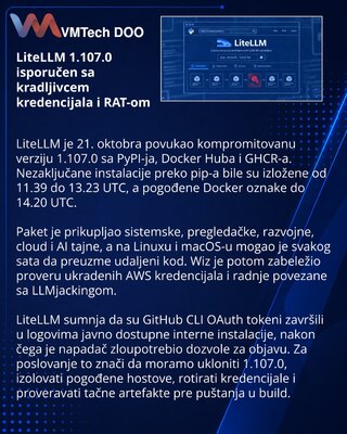 LiteLLM расследует выпуск вредоносного пакета 1.107.0