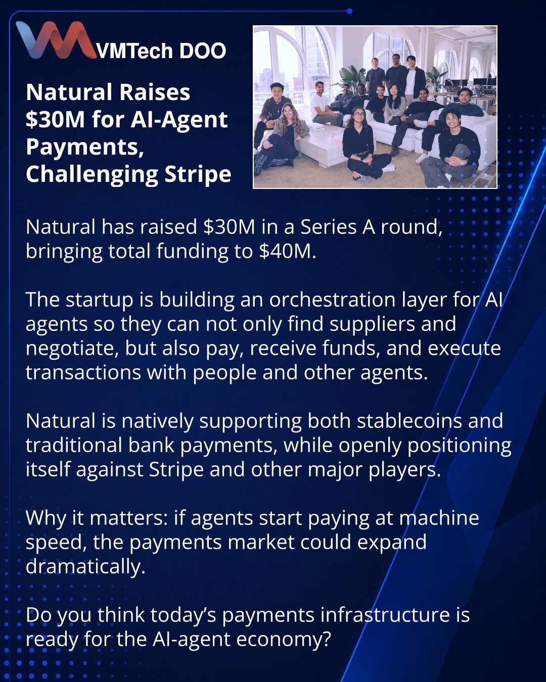 Natural je prikupio 30M USD za plaćanja za AI-agente i izaziva Stripe