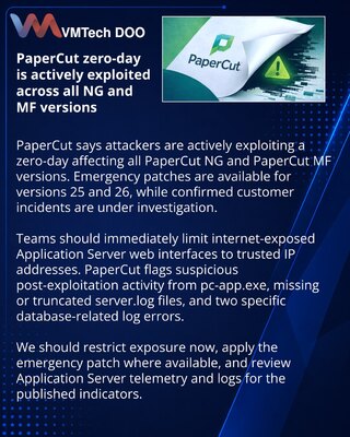 PaperCut предупредила об активной эксплуатации 0-day в NG и MF