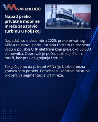 Атака через частную APN остановила турбину польской ТЭЦ