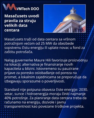 Массачусетс ввел чистые энергетические требования для дата-центров