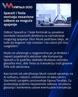 SpaceX and Tesla establish committees for merger review