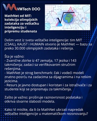 MathNet od MIT: kolekcija olimpijskih zadataka za veštačku inteligenciju i pripremu studenata