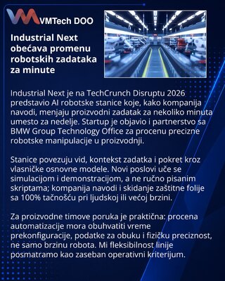 Industrial Next unveils AI stations for faster factory retooling