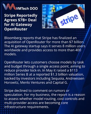 Stripe Reportedly Finalizes Acquisition of OpenRouter Above $7 Billion