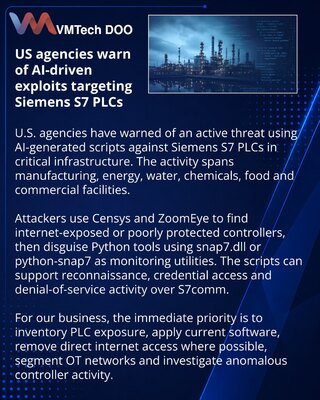 США предупредили об ИИ-скриптах для атак на Siemens S7