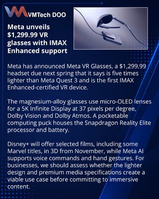 Meta показала лёгкие VR-очки с 5K-дисплеем и IMAX Enhanced
