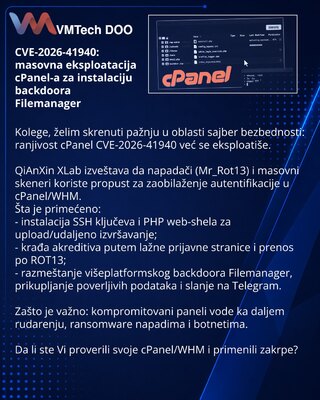 CVE-2026-41940: массовая эксплуатация cPanel для установки бэкдора Filemanager