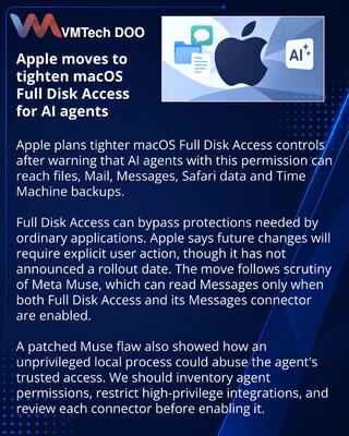 Apple prepares stricter macOS Full Disk Access controls for AI agents