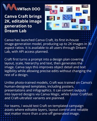 Canva Craft generiše slike do 2K i pretvara ih u slojevite dizajne