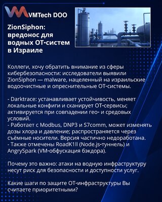 ZionSiphon: malware targeting Israeli water OT systems