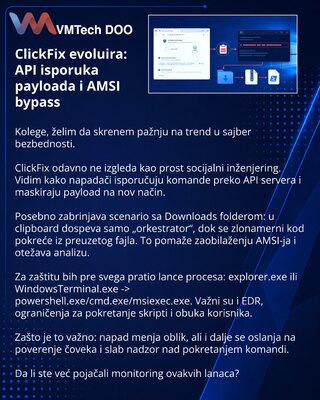 ClickFix эволюционирует: API-выдача payload и AMSI bypass