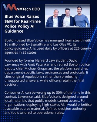 Blue Voice raises $6 million for police policy guidance AI