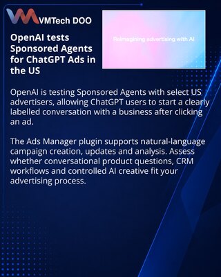 OpenAI proširuje ChatGPT Ads razgovornim agentima i integracijama