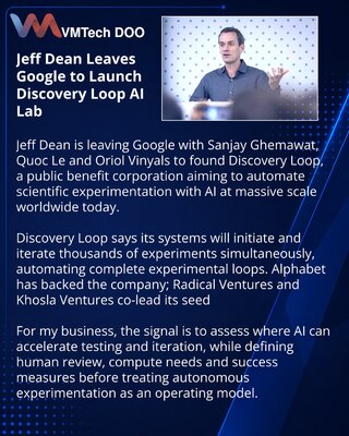 Jeff Dean i istraživači Googlea osnivaju Discovery Loop