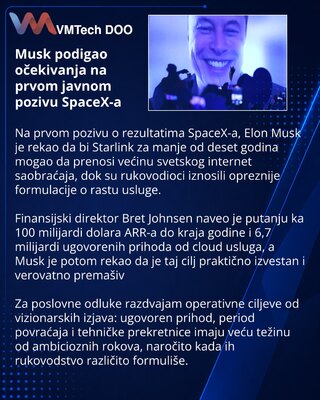 Маск повысил прогнозы SpaceX на первом отчётном звонке после IPO