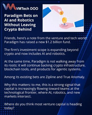 Paradigm ulaže u AI i robotiku, ne odustajući od kripta