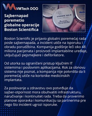 Кибератака нарушила отгрузку заказов Boston Scientific
