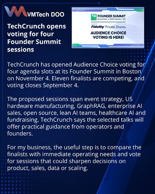 TechCrunch Opens Audience Voting for Founder Summit Sessions