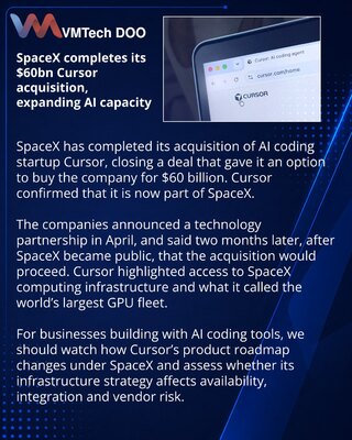 SpaceX официально завершила приобретение ИИ-стартапа Cursor