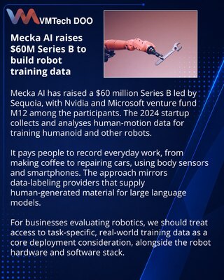 Mecka AI obezbedio 60 miliona dolara za obuku robota