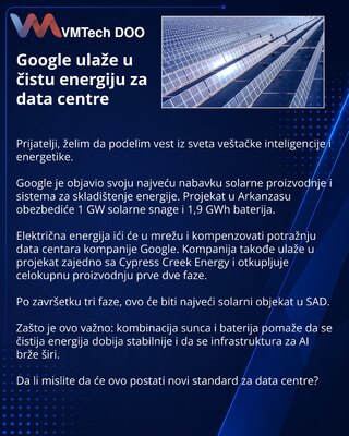 Google bets on clean energy for data centers