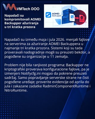 Brief AOMEI update-server tampering delivered Backupper backdoors