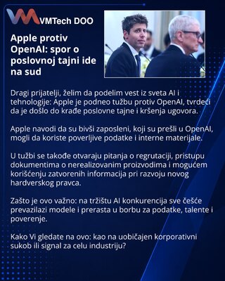 Apple против OpenAI: спор о коммерческой тайне выходит в суд