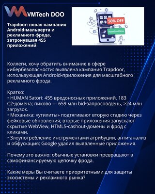 Trapdoor: new Android malware and ad‑fraud campaign affecting 455 apps