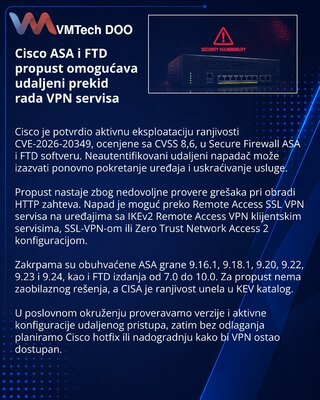 Cisco: активно эксплуатируемая уязвимость ASA и FTD вызывает DoS