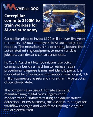Caterpillar Applies Mining Automation Lessons to Enterprise AI
