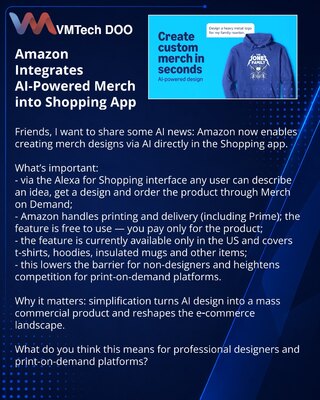 Amazon integrisao AI-generisanje merch-a u Shopping