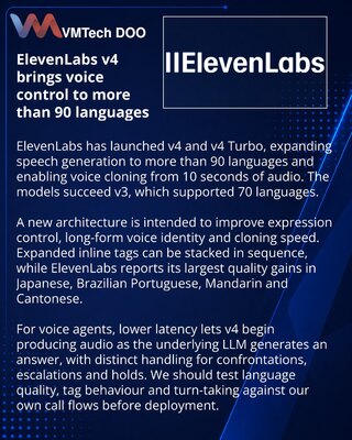 ElevenLabs releases v4 speech models with support for 90 languages