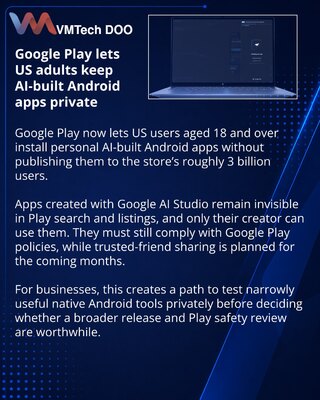 Google Play opens private distribution for personal AI-built Android apps