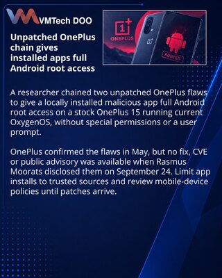 Unpatched OnePlus services enable local root chain on OxygenOS