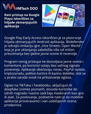 Bitdefender: Early Access Google Play используют для обманных Android-приложений