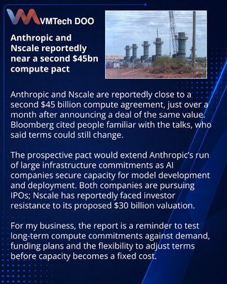 Anthropic and Nscale reportedly discuss another $45 billion compute deal