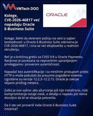 Коллеги, CVE-2026-46817 уже атакуют в Oracle E-Business Suite