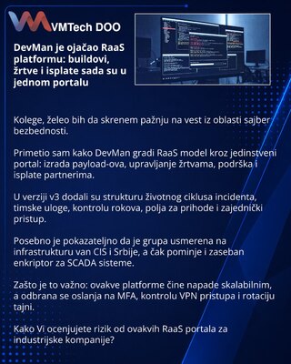DevMan je ojačao RaaS platformu: buildovi, žrtve i isplate sada su u jednom portalu