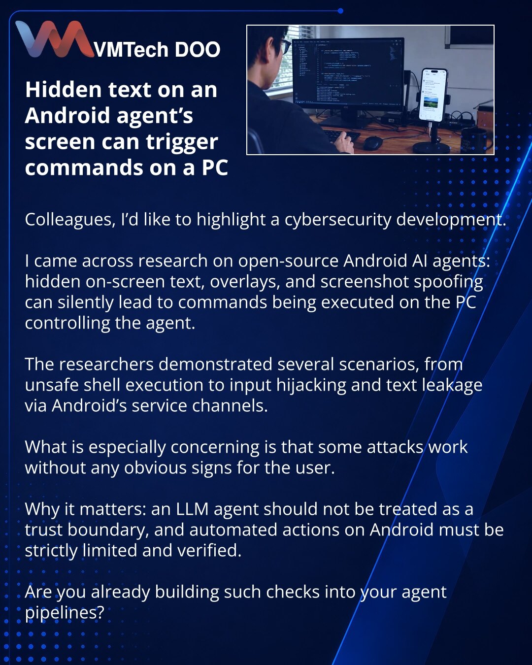 Skriveni tekst na ekranu Android agenata može dovesti do pokretanja komandi na PC-ju