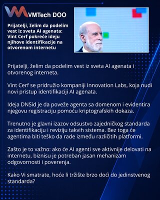 Друзья, хочу поделиться новостью из мира AI-агентов: Винт Серф продвигает идею их идентификации в открытом интернете