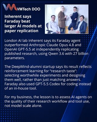 Inherent says Faraday AI agent surpassed larger models in paper replication