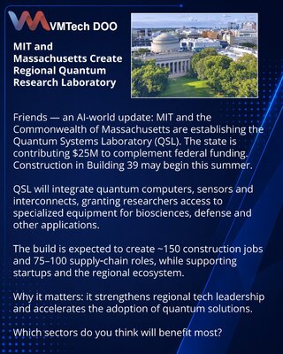 MIT and Massachusetts Create Regional Quantum Research Laboratory