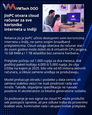 JioPC širi cloud računar na sve korisnike interneta u Indiji