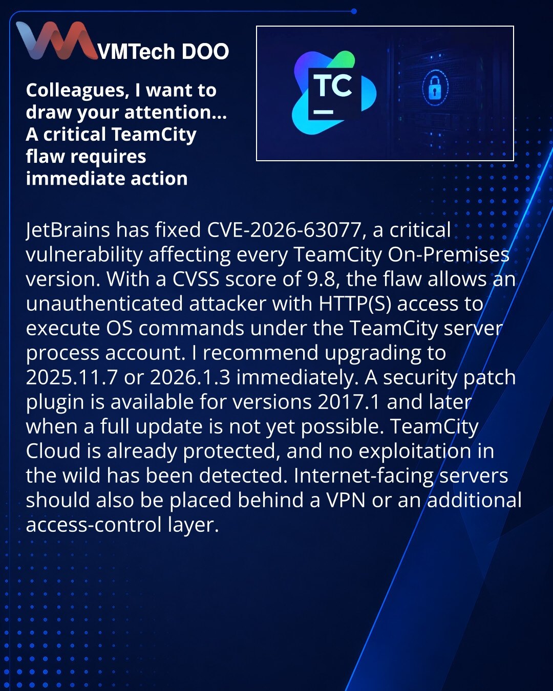 JetBrains закрыла критическую RCE-уязвимость во всех версиях TeamCity On-Premises